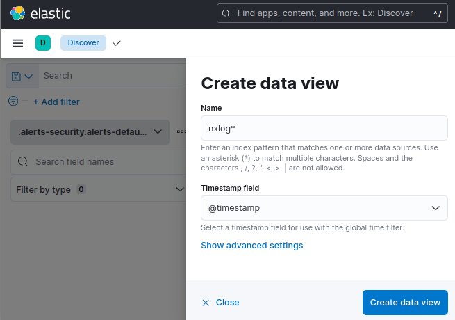 Create data view