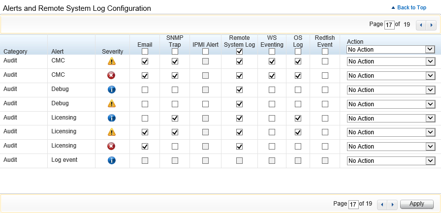 Selecting Alerts