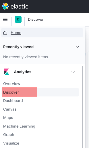 Kibana Navigation Menu