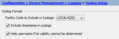 ASA syslog facility