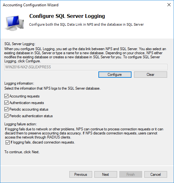 Acounting Configuration Settings