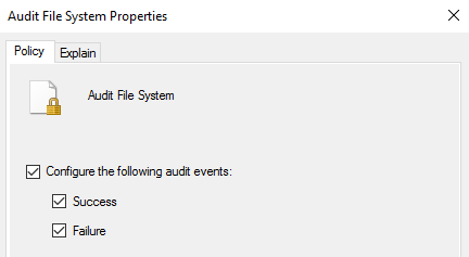 Audit File System Properties