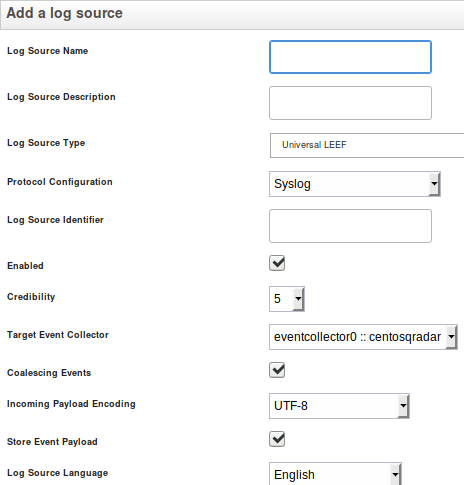 ibm qradar add log source 2