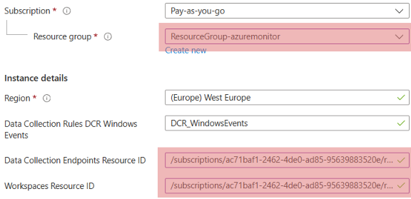 Microsoft Azure Deploy from a custom template resources