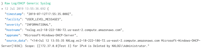 DHCP as Raw Data in Rapid7