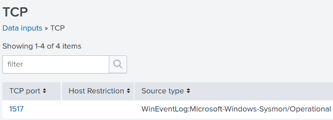 TCP input for Sysmon DNS query logs