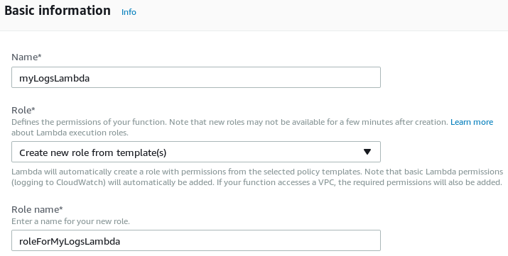 AWS user configuration, screen 3