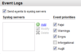 Event Log priorities