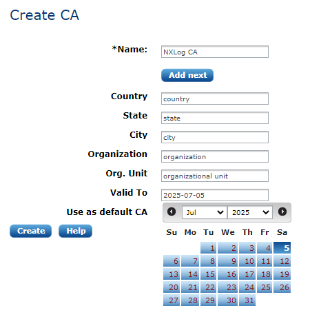 Creating a CA