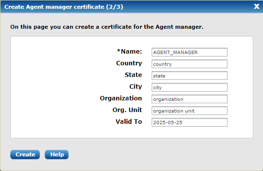 Creating the Certificate for NXLog Manager