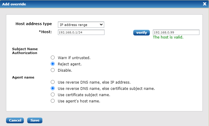 Add SNA/Agent name override