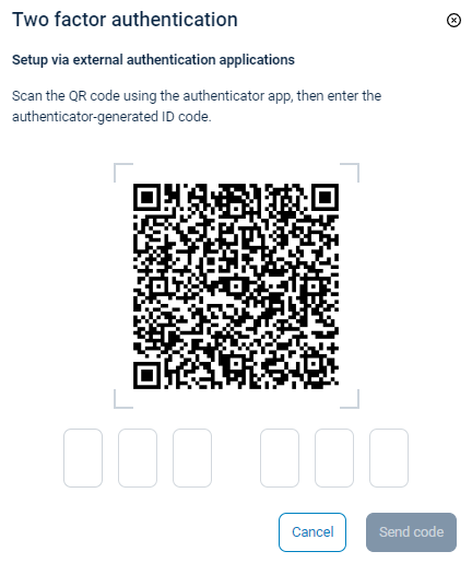 NXLog Platform two-factor authentication QR code