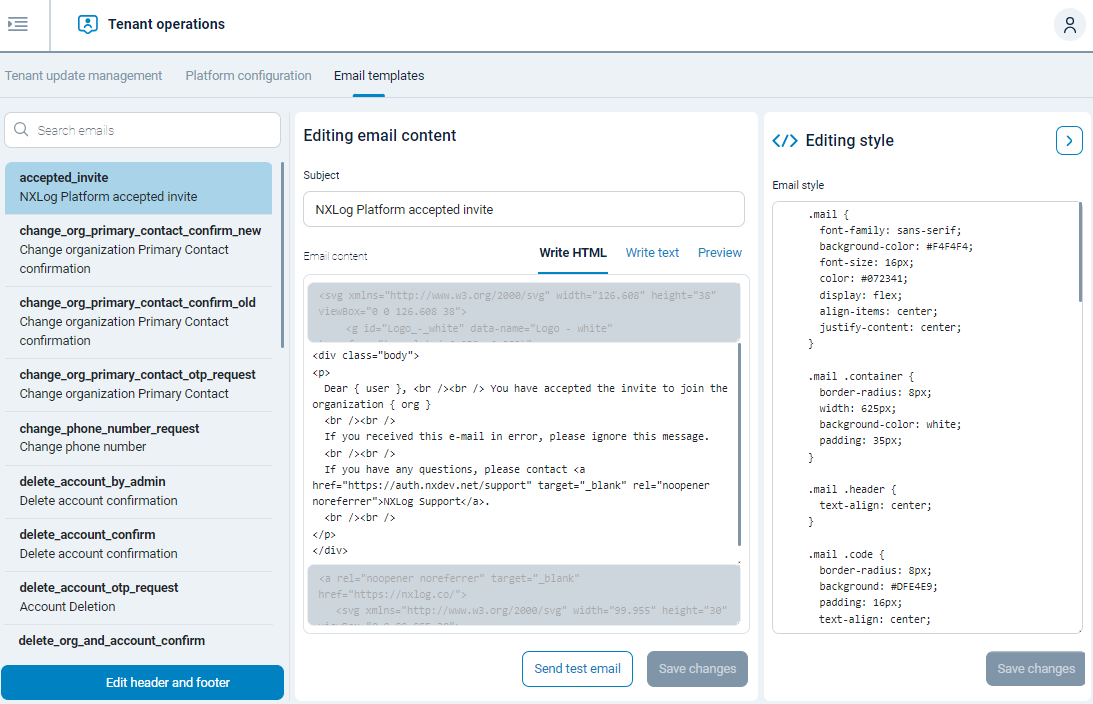 NXLog Platform email templates