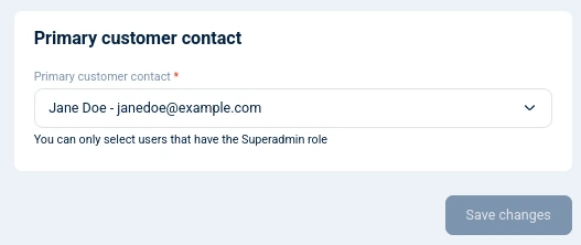 NXLog Platform select primary contact