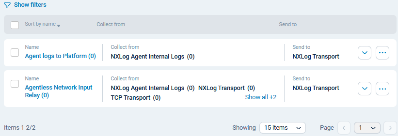 Default NXLog Agent configuration templates