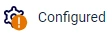 Agent deployment state - Configured with warning
