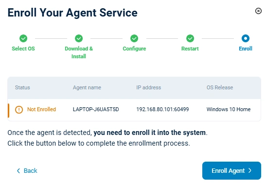 NXLog Agent enrollment