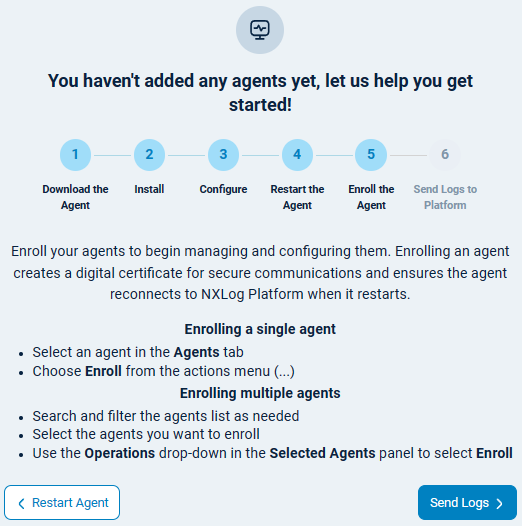 NXLog Agent enroll