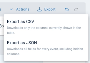 NXLog Platform export log search results