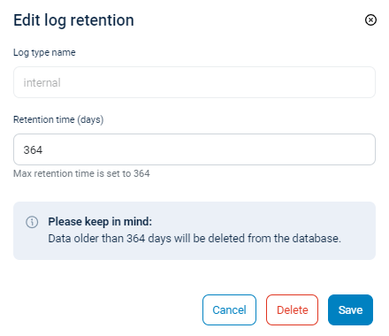 NXLog Platform delete log type