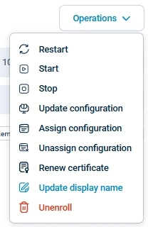Update display name - operations