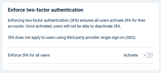 NXLog Platform global two-factor authentication settings