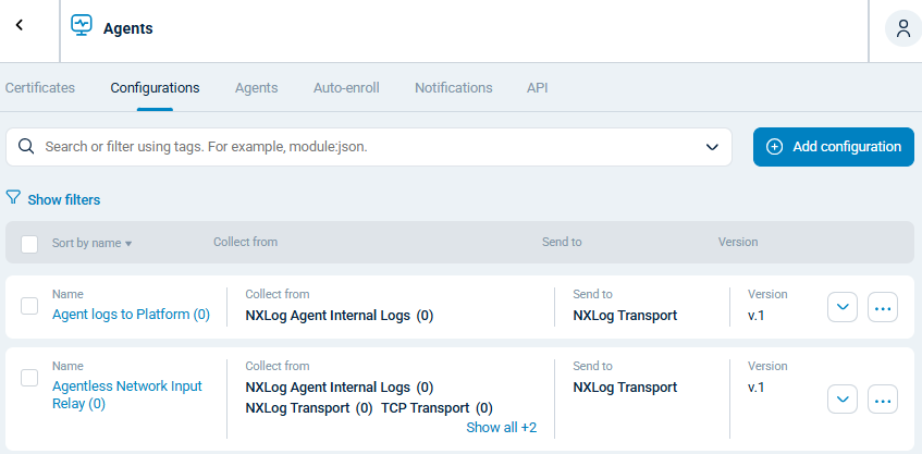NXLog Platform Configurations