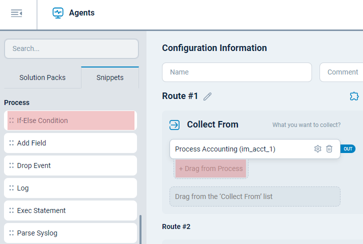 NXLog Agent configuration template process