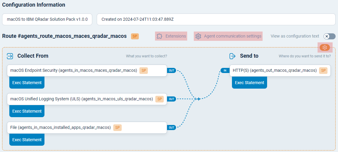 Configuration information