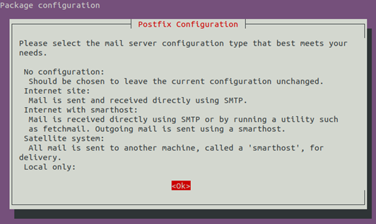 Postfix configuration wizard