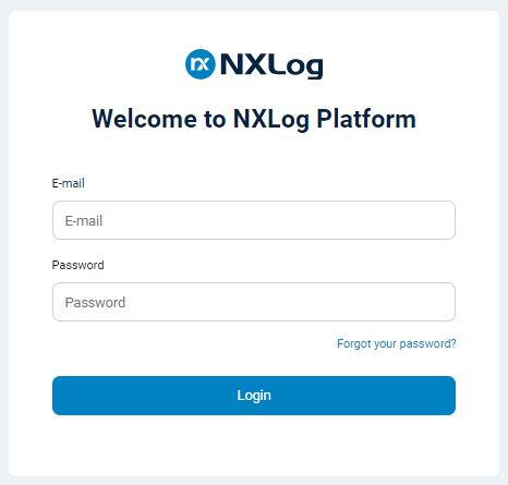 NXLog Platform portal login