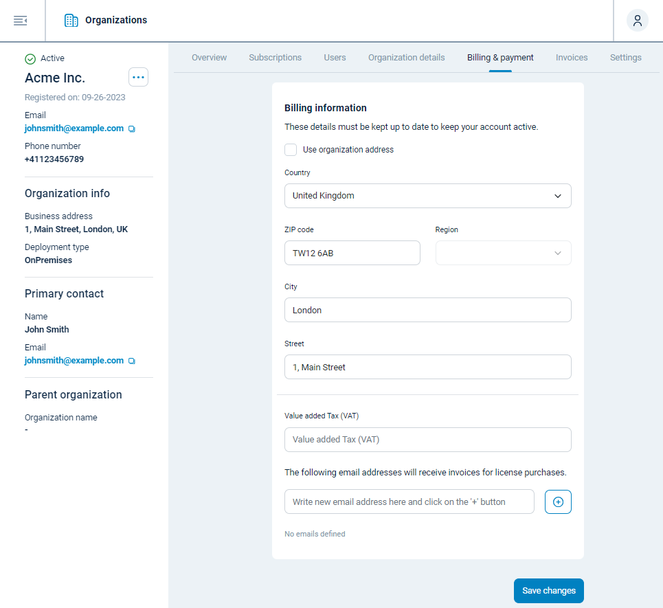 NXLog Platform billing information