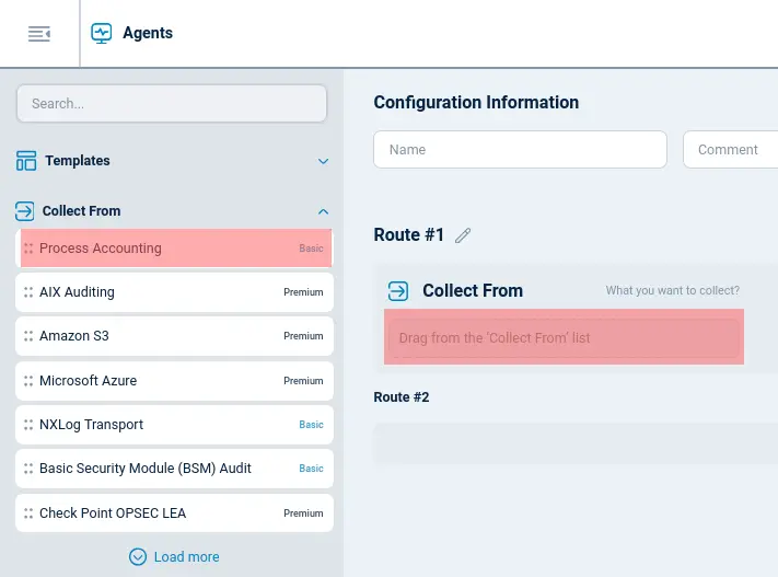 NXLog Agent configuration template log source