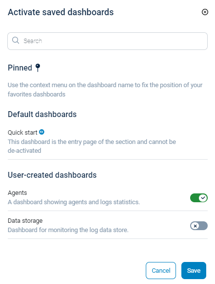 NXLog Platform - Activate dashboard