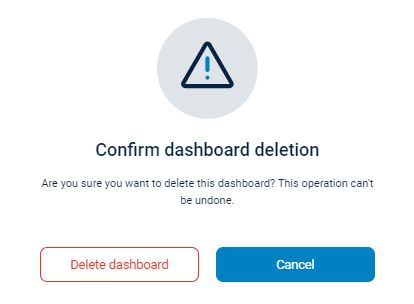 NXLog Platform - Confirm dashboard deletion