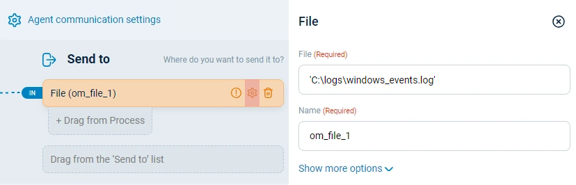 Configure the output path