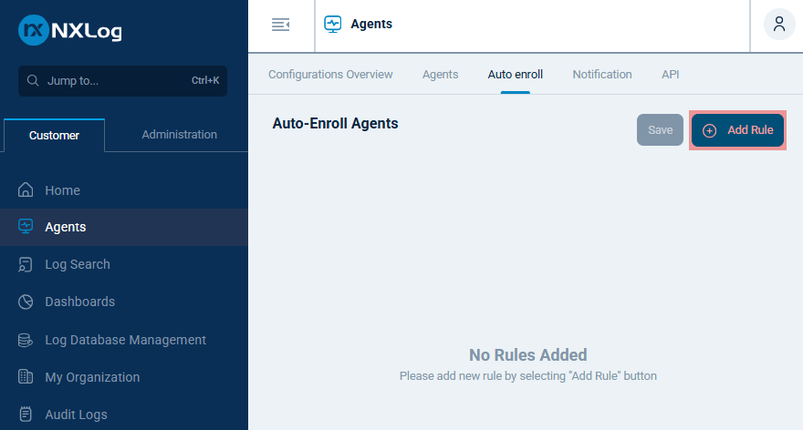 Add Rule button