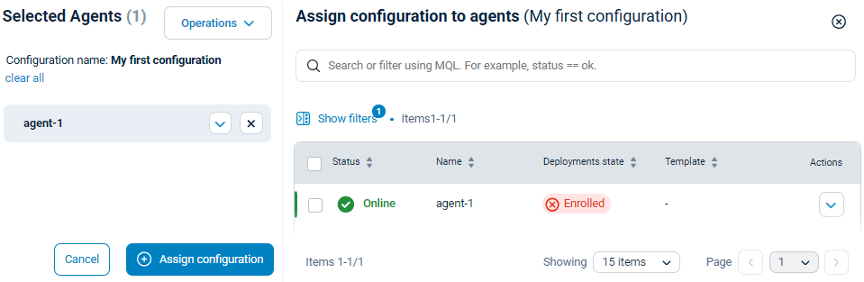 Select the agent