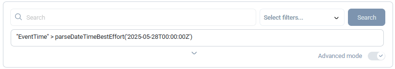 New datetime filter