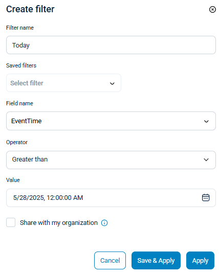 New datetime filter