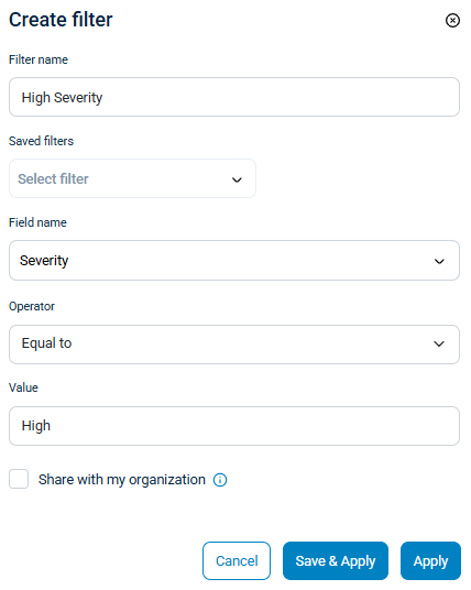 New string filter