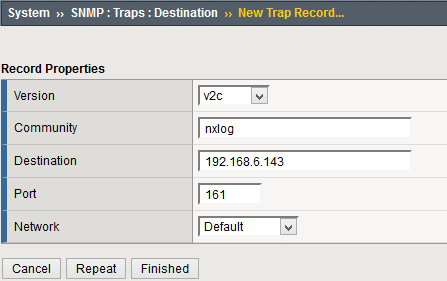 BIG-IP SNMP Events configuration