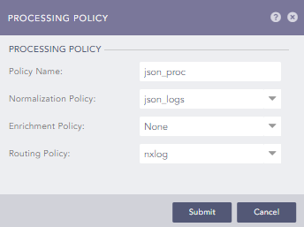 LogPoint processing policy