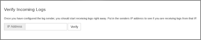 Verifying Incoming Logs