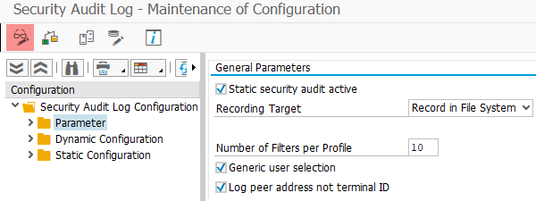 SAP Security Audit Profile